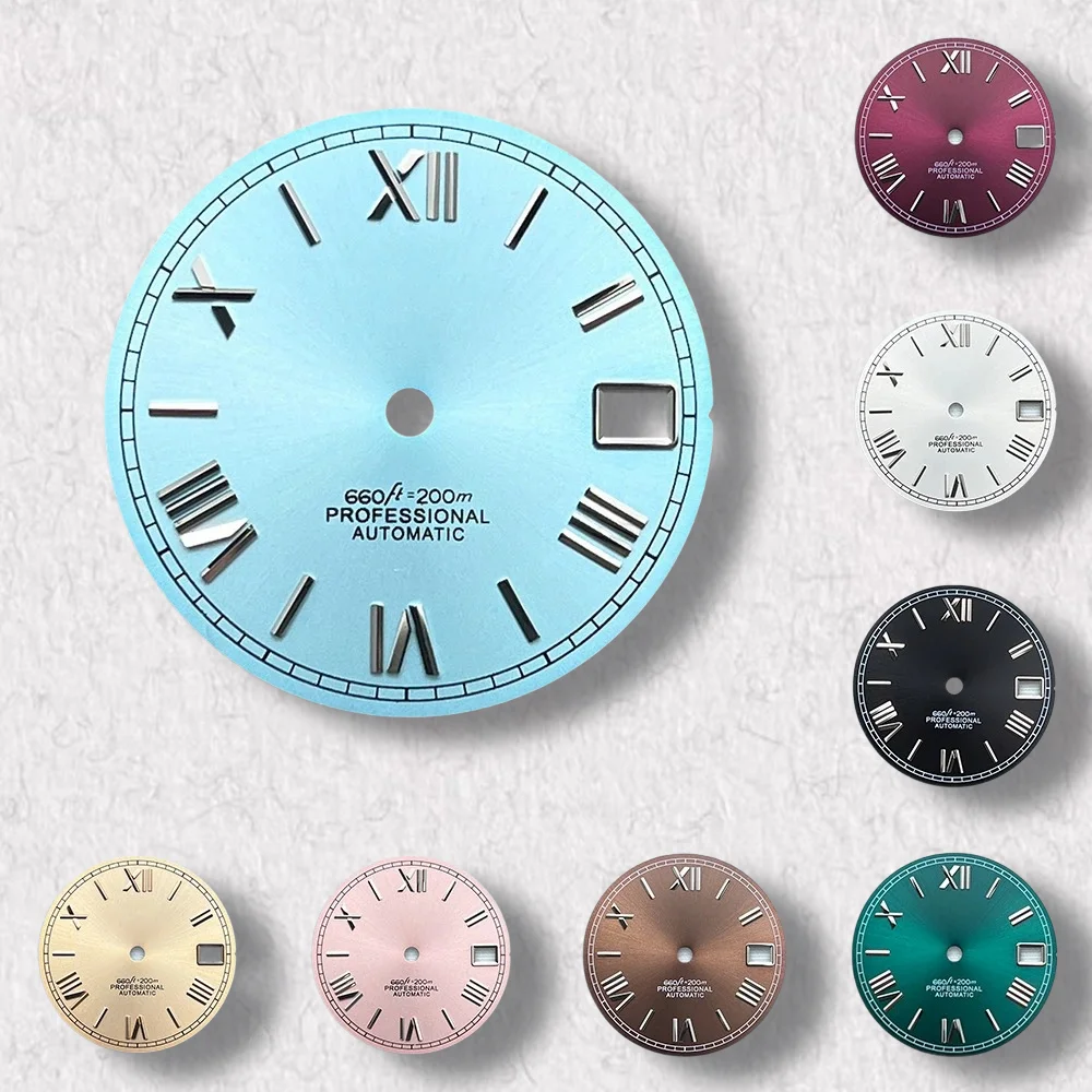 High quality 28.5mm S logo Roman dial, suitable for NH35/NH36/4R/7S Japanese automatic movement sunshine dial watch modification
High quality 28.5mm S logo Roman dial, suitable for NH35/NH36/4R/7S Japanese automatic movement sunshine dial watch modification
