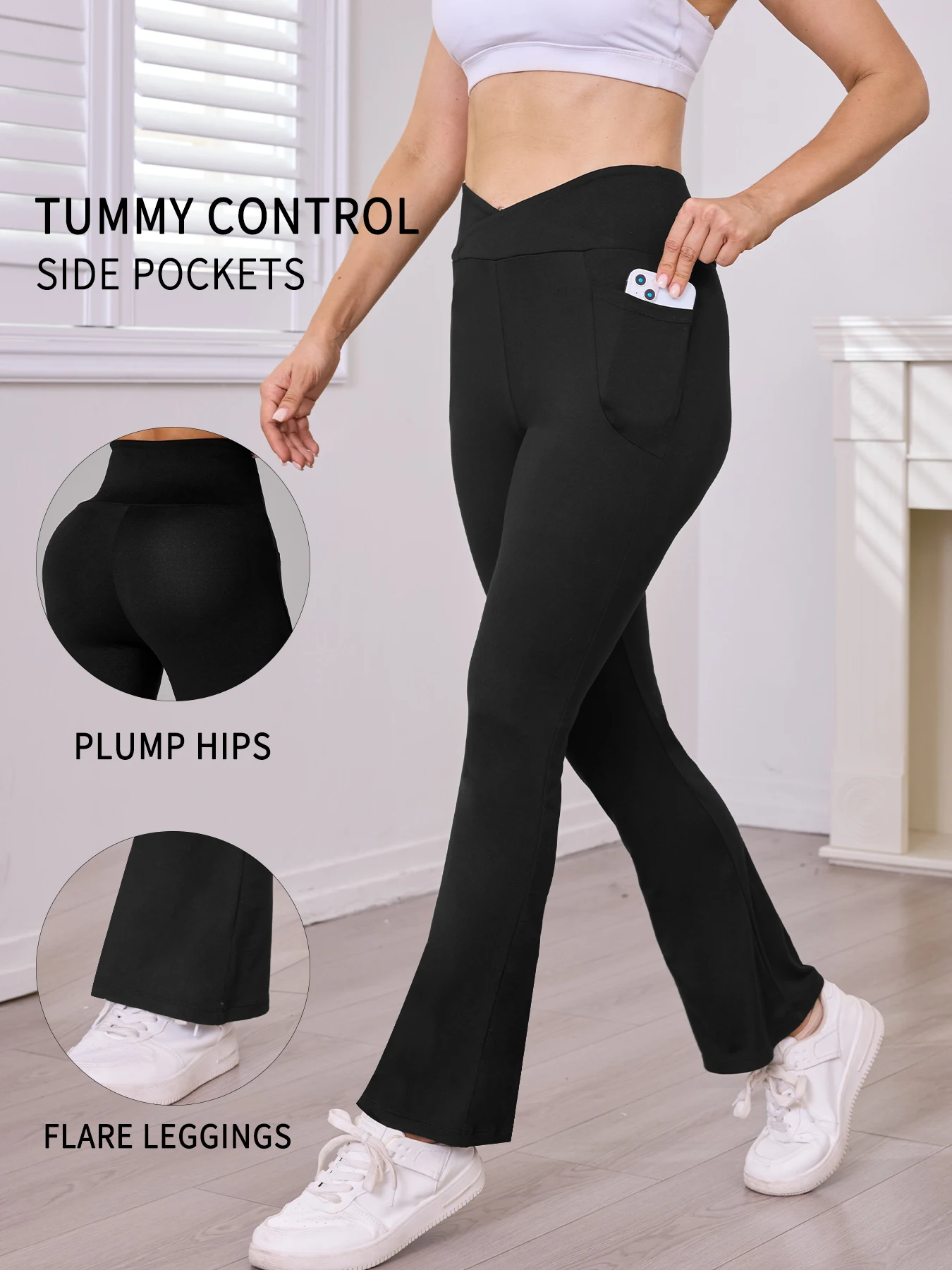 Womens Super Soft Crossover High Waisted Flare Leggings with Pockets Tummy Control Yoga Pants
Womens Super Soft Crossover High Waisted Flare Leggings with Pockets Tummy Control Yoga Pants