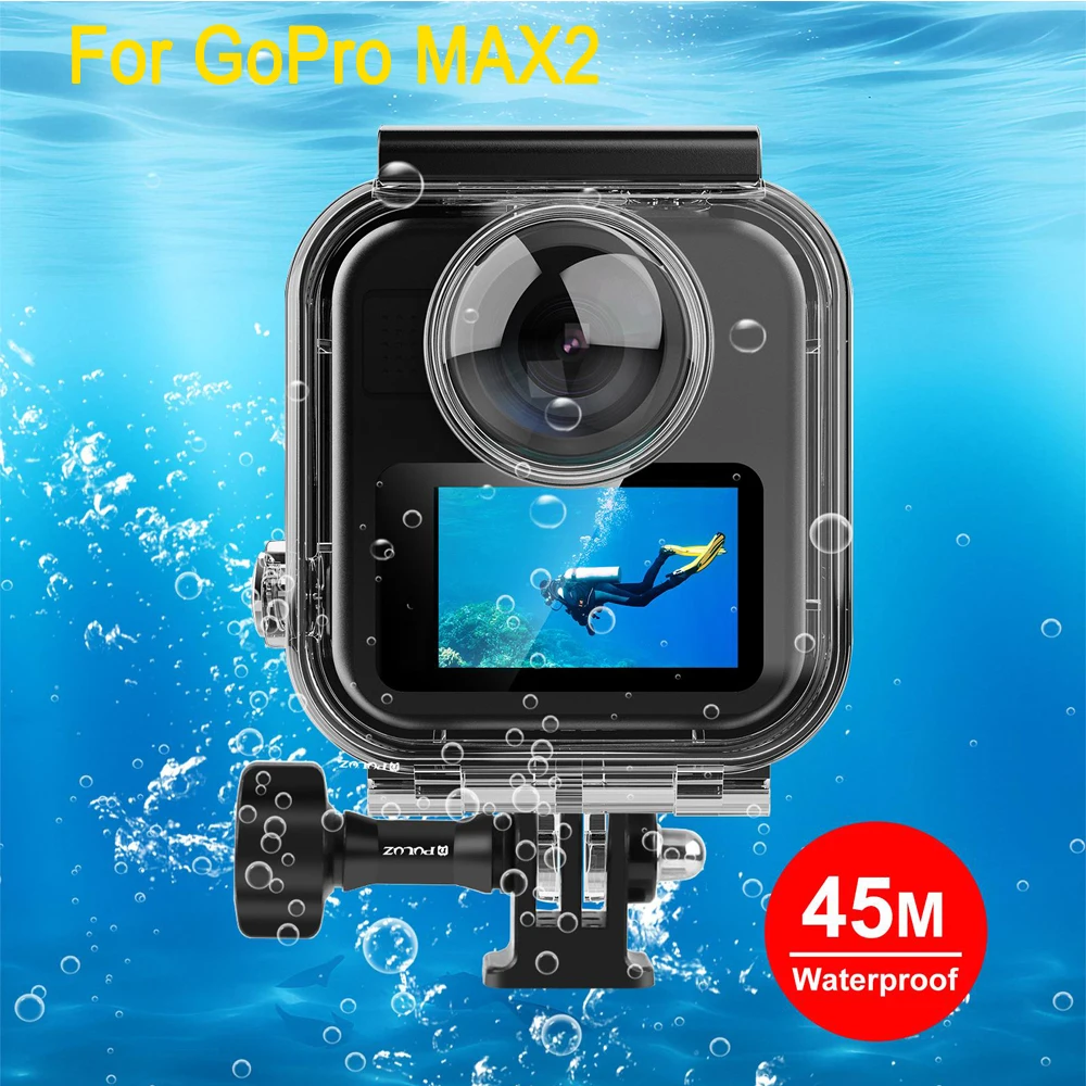PULUZ Водонепроницаемый чехол для подводной съемки на глубине 45 м для GoPro MAX2
PULUZ Водонепроницаемый чехол для подводной съемки на глубине 45 м для GoPro MAX2