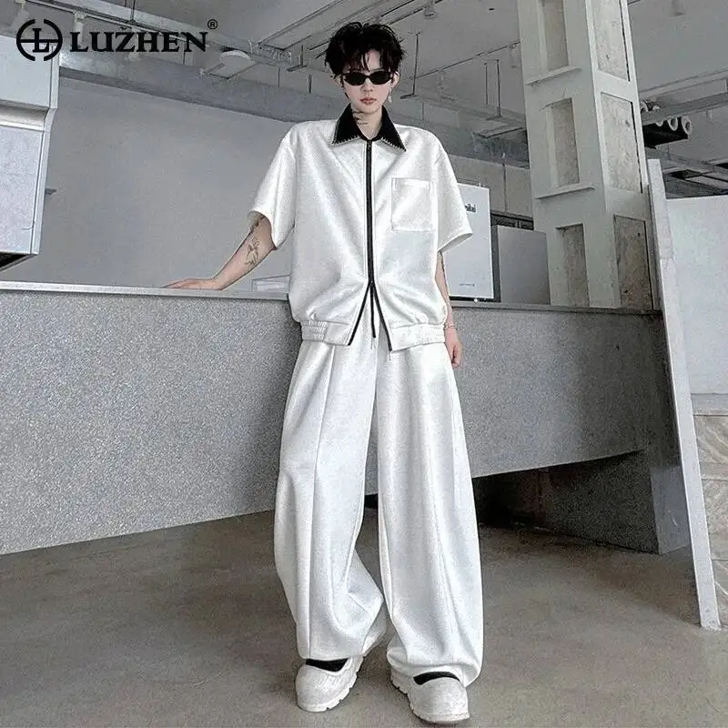 LUZHEN 2026 Summer New Handsome Two-piece Sets Men's Short Sleeve Double Zipper Shirts Male Loose Straight Casual Pants JY7049
LUZHEN 2026 Summer New Handsome Two-piece Sets Men's Short Sleeve Double Zipper Shirts Male Loose Straight Casual Pants JY7049
