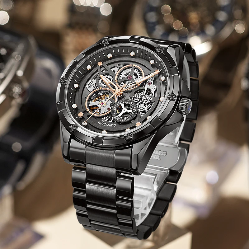 2022 New AILANG Automatic Men's Watch Stainless Steel Simple Mechanical Watch Sport Luxury Cool Black Stainless Steel Clock
2022 New AILANG Automatic Men's Watch Stainless Steel Simple Mechanical Watch Sport Luxury Cool Black Stainless Steel Clock
