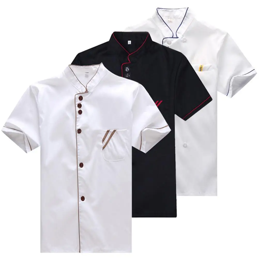 Short Sleeve Jacket White Man Work Clothes Catering Jackets Chef Coat Breathable Oil Proof Restaurant Hotel Kitchen
Short Sleeve Jacket White Man Work Clothes Catering Jackets Chef Coat Breathable Oil Proof Restaurant Hotel Kitchen