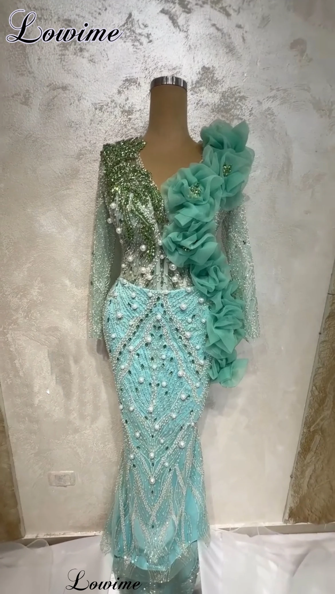 Mint Green Crystals Evening Dresses Luxury New Long Sleeves Cocktail Dresses Elegant Prom Party Gowns robes de soirée Customized
Mint Green Crystals Evening Dresses Luxury New Long Sleeves Cocktail Dresses Elegant Prom Party Gowns robes de soirée Customized