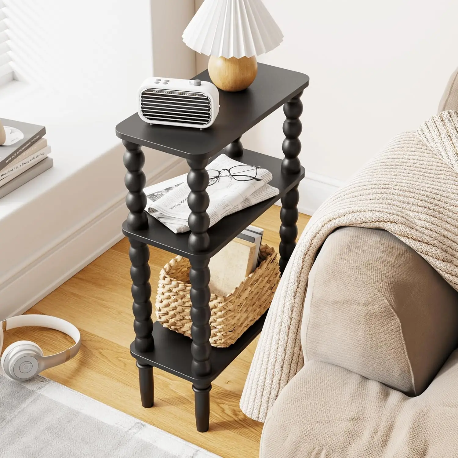Side Table, Small End Table with Storage Shelf, 3-Tier Small Coffee Tables for Living Room Bedroom Narrow Spaces(Black)
Side Table, Small End Table with Storage Shelf, 3-Tier Small Coffee Tables for Living Room Bedroom Narrow Spaces(Black)