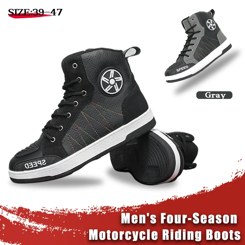 New men's and women's four-season universal safety protection motorcycle riding boots anti-slip and anti-fall motorcycle shoes
New men's and women's four-season universal safety protection motorcycle riding boots anti-slip and anti-fall motorcycle shoes