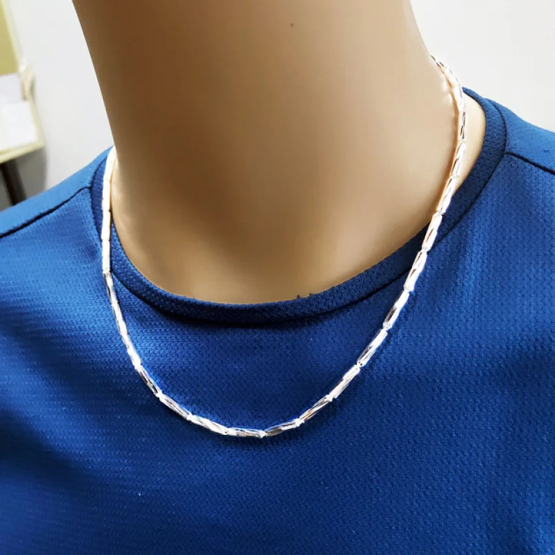 Сертификат! Мужское ожерелье из стерлингового серебра 990 пробы, короткая цепочка на ключицы, ремешок Tide с одной цепочкой, ремешок в стиле хип-хоп
Сертификат! Мужское ожерелье из стерлингового серебра 990 пробы, короткая цепочка на ключицы, ремешок Tide с одной цепочкой, ремешок в стиле хип-хоп