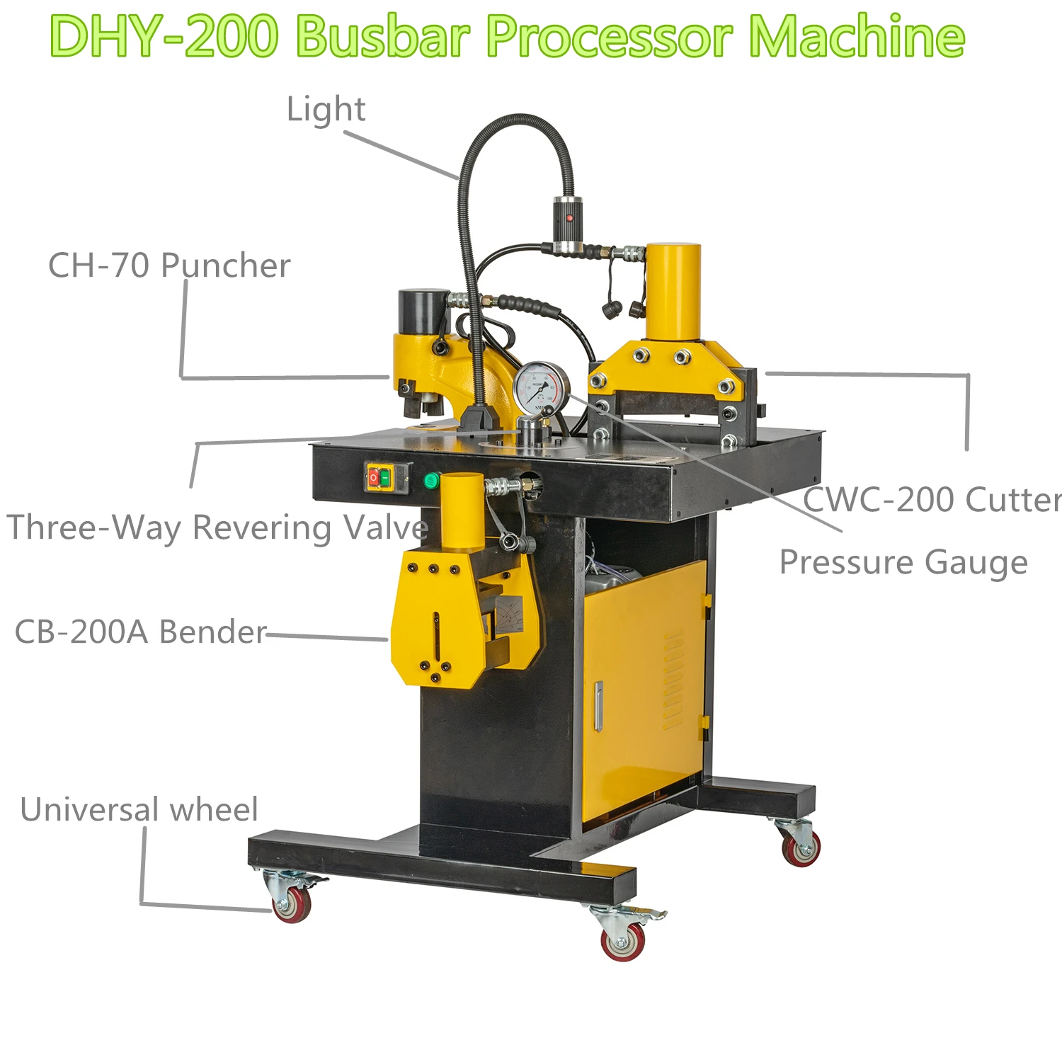 three-in-one hydraulic bus processing machine cutting bending punch
three-in-one hydraulic bus processing machine cutting bending punch