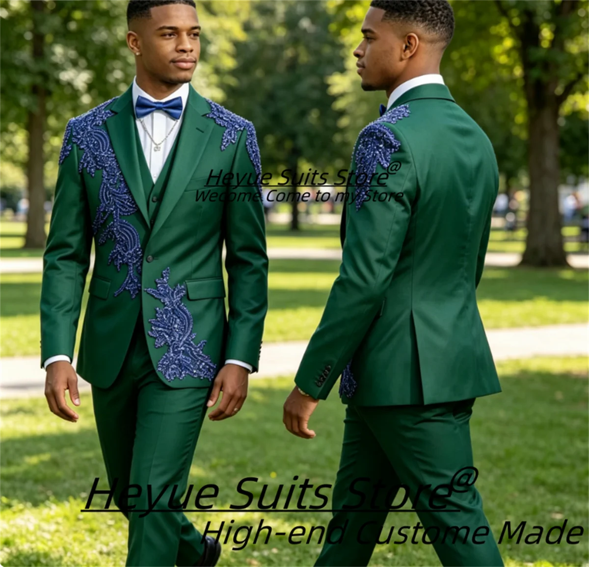 High-end Shiny Rhinestone Applique Groom Wedding Tuxedos Male Party Blazers 2 Pieces Sets Customized Slim Fit trajes para hombre
High-end Shiny Rhinestone Applique Groom Wedding Tuxedos Male Party Blazers 2 Pieces Sets Customized Slim Fit trajes para hombre
