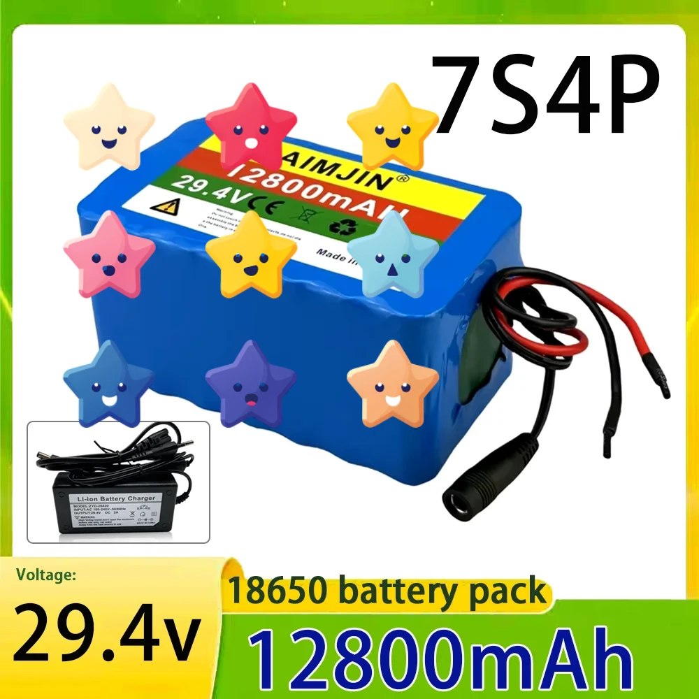7S4P 18650 Battery pack 24V /29.4V 12800mAh for Electric Wheelchairs Rechargeable Lithium-ion Battery Pack + Charger
7S4P 18650 Battery pack 24V /29.4V 12800mAh for Electric Wheelchairs Rechargeable Lithium-ion Battery Pack + Charger