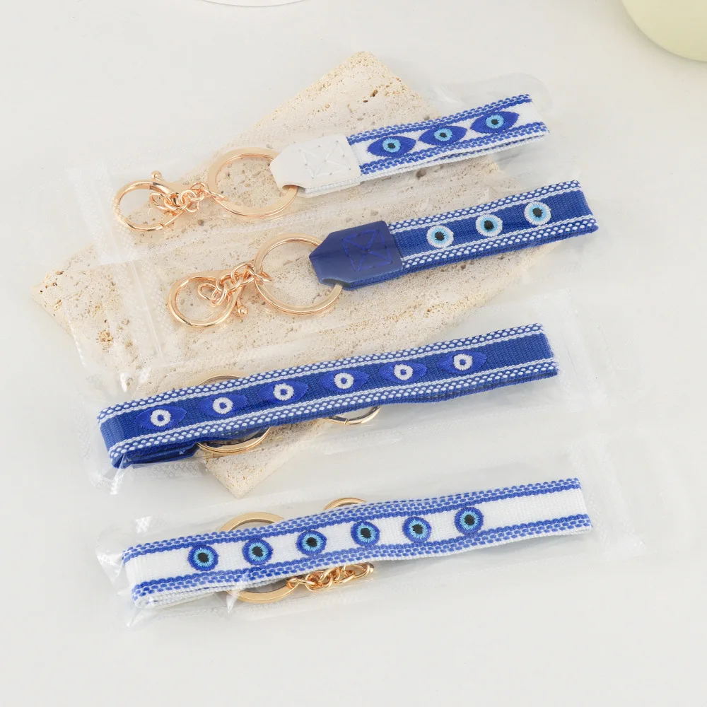 Anti-Lost Devil's Eye Keychain Hanging Rope Ethnic Style Blue Eye Pendant Exquisite Trinket Pu Leather Bag Braided Rope Women
Anti-Lost Devil's Eye Keychain Hanging Rope Ethnic Style Blue Eye Pendant Exquisite Trinket Pu Leather Bag Braided Rope Women