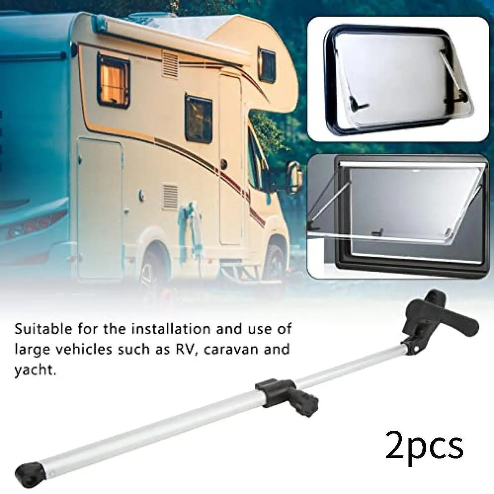 2x RV Window Support Rods, Practical, Lightweight Professional Accessories Window Stays Telescopic Aluminium Alloy for Trailers
2x RV Window Support Rods, Practical, Lightweight Professional Accessories Window Stays Telescopic Aluminium Alloy for Trailers