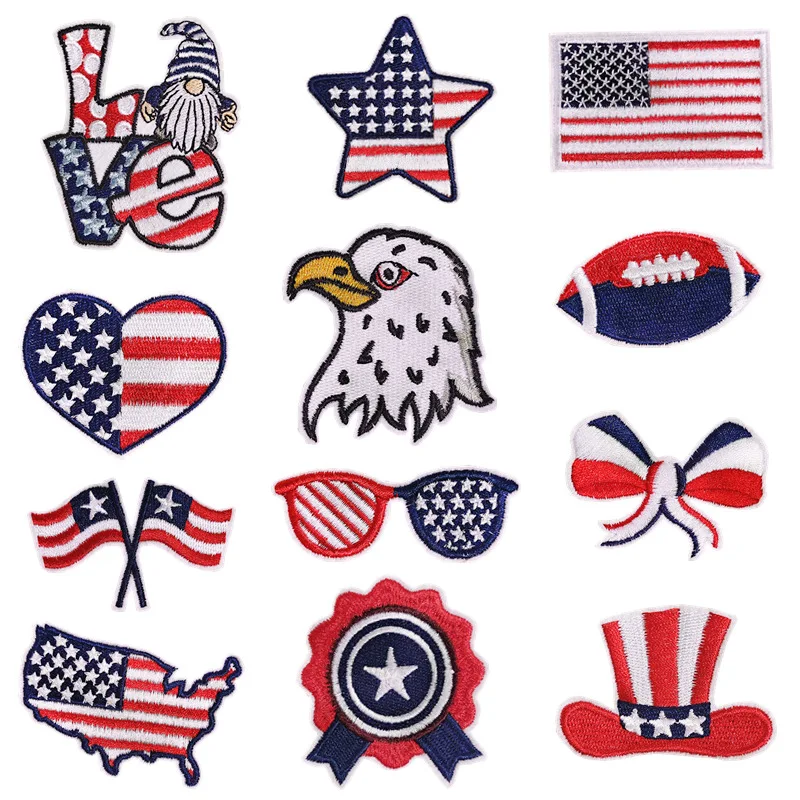 American Independence Day Sew/Iron On Embroidered Patches Party Patch for DIY Clothing Hat Coats Jeans T-shirt Shoes Bags Socks
American Independence Day Sew/Iron On Embroidered Patches Party Patch for DIY Clothing Hat Coats Jeans T-shirt Shoes Bags Socks