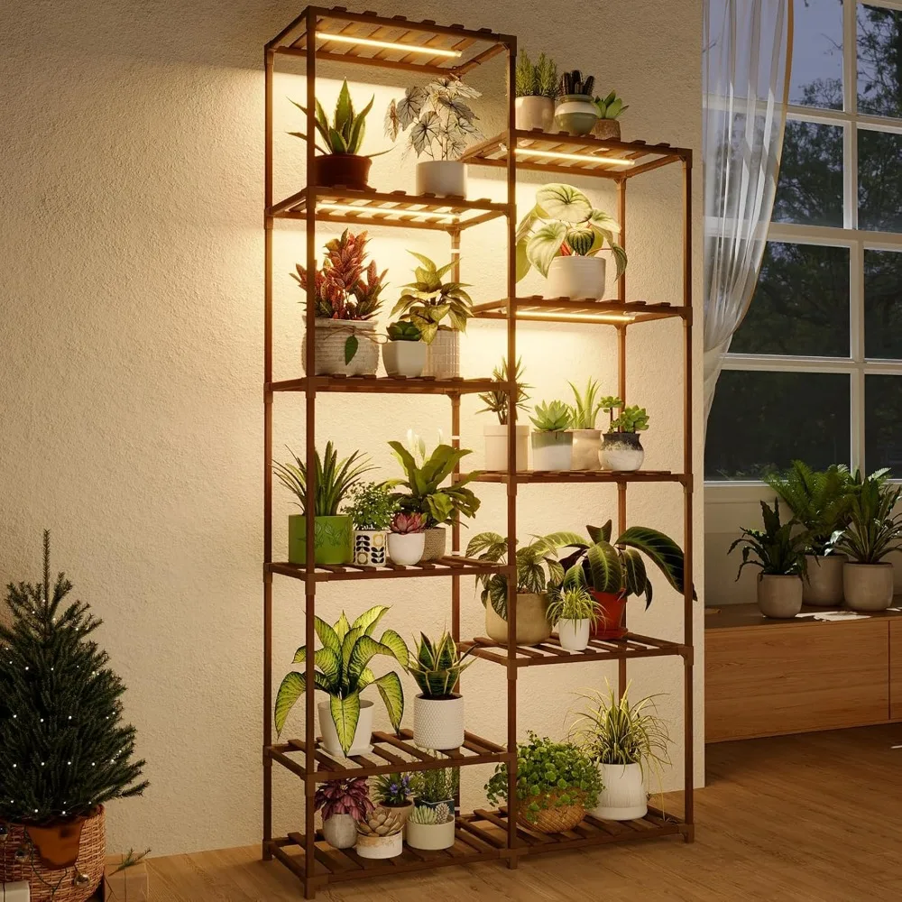 Plant Shelves with Grow Lights Large Indoor Wood Flower Stand Flower Holder for Living Room, Patio, Balcony, Garden Decor
Plant Shelves with Grow Lights Large Indoor Wood Flower Stand Flower Holder for Living Room, Patio, Balcony, Garden Decor