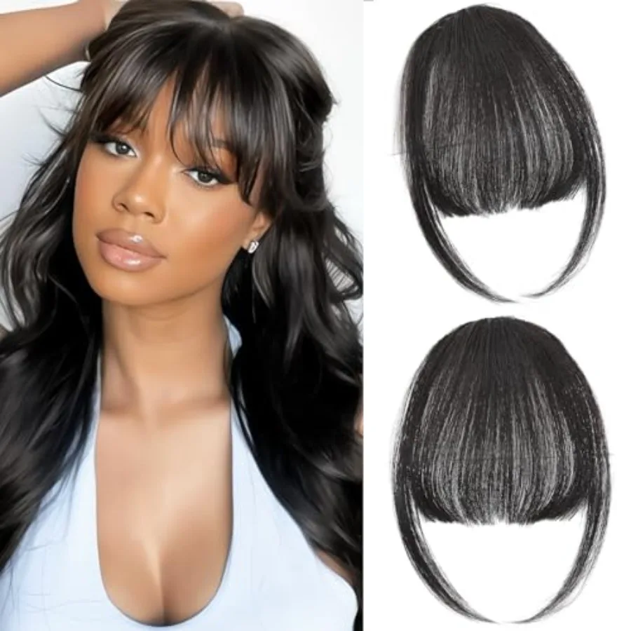 Clip in Bangs 100% Real Human Hair, Wispy Bangs Hair Clip, Fake Bang Fringe with Temples Hairpieces for Women Daily Wear Natura
Clip in Bangs 100% Real Human Hair, Wispy Bangs Hair Clip, Fake Bang Fringe with Temples Hairpieces for Women Daily Wear Natura