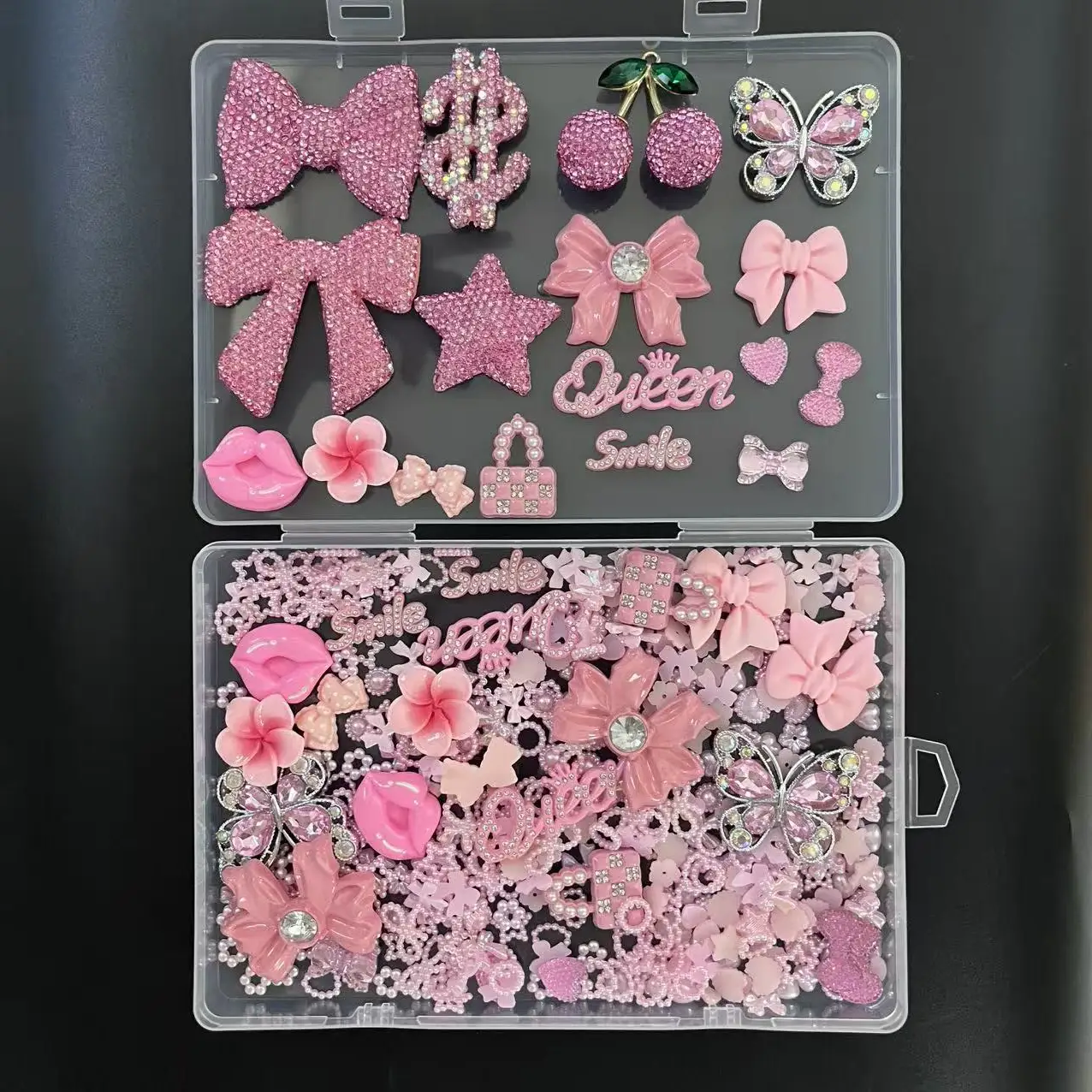 Bundled Box Pink Cute Y2K Bling Rhinestone Kawaii Bow Cherry Dollar Sign Star Large Luxury Charm Lip Queen Junk Phone Case Charm
Bundled Box Pink Cute Y2K Bling Rhinestone Kawaii Bow Cherry Dollar Sign Star Large Luxury Charm Lip Queen Junk Phone Case Charm