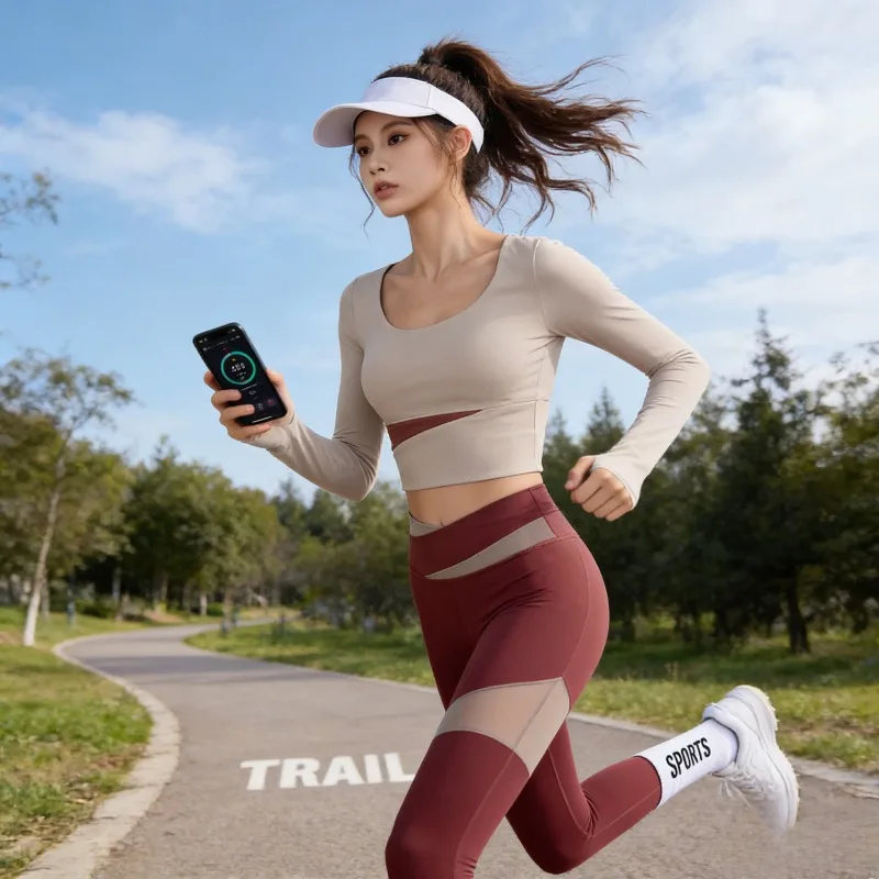 Seamless Yoga Top for Women Peach Color Block Long Sleeve Built In Bra Slim Fit Workout Running Gym Shirt
Seamless Yoga Top for Women Peach Color Block Long Sleeve Built In Bra Slim Fit Workout Running Gym Shirt