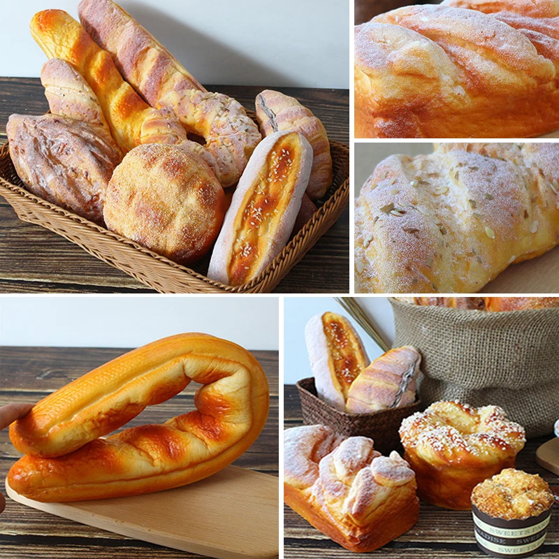 Simulated Bread Model PU Artificial Decorations Hotel Furnishings Home Decoration Window Festive Party Display Photography Prop
Simulated Bread Model PU Artificial Decorations Hotel Furnishings Home Decoration Window Festive Party Display Photography Prop