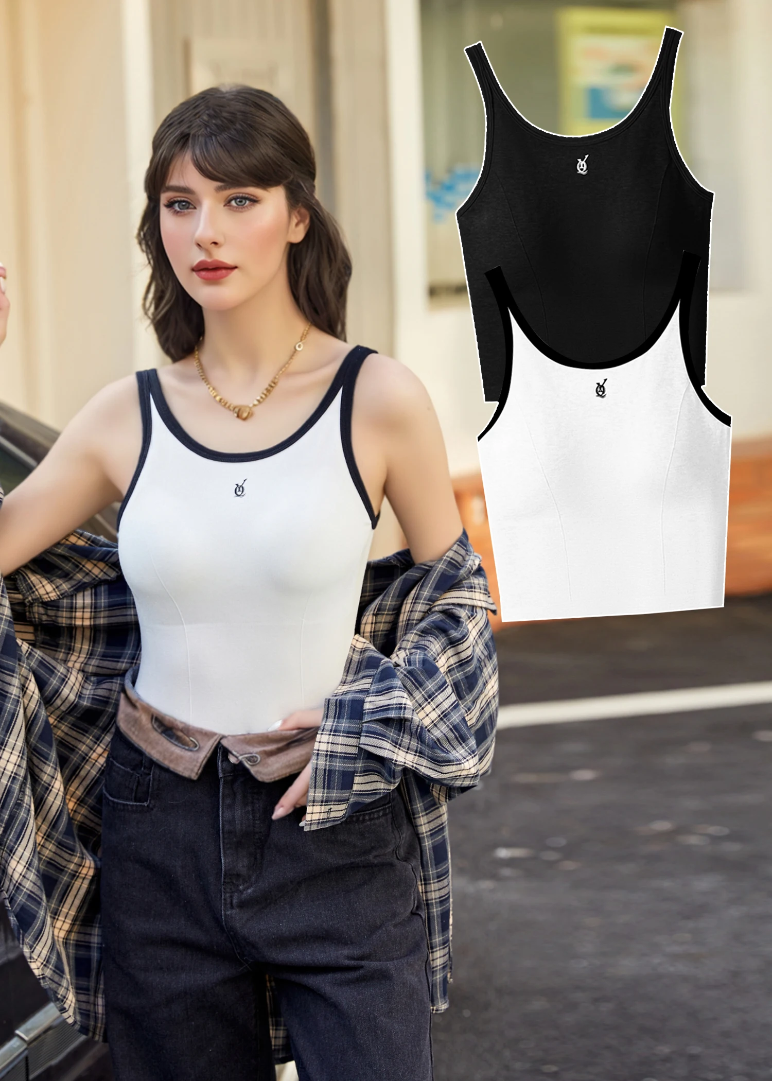 Топ спортивный для йоги и фитнеса, майка контрастная средней длины с широкими плечами
Топ спортивный для йоги и фитнеса, майка контрастная средней длины с широкими плечами