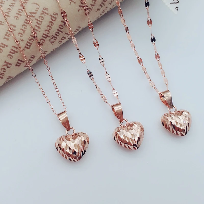 14K Rose Gold Plated 585 Alloy Tiny Heart Pendant Necklace Shiny Dainty Jewelry For Women Birthday Anniversary Holiday Gift
14K Rose Gold Plated 585 Alloy Tiny Heart Pendant Necklace Shiny Dainty Jewelry For Women Birthday Anniversary Holiday Gift