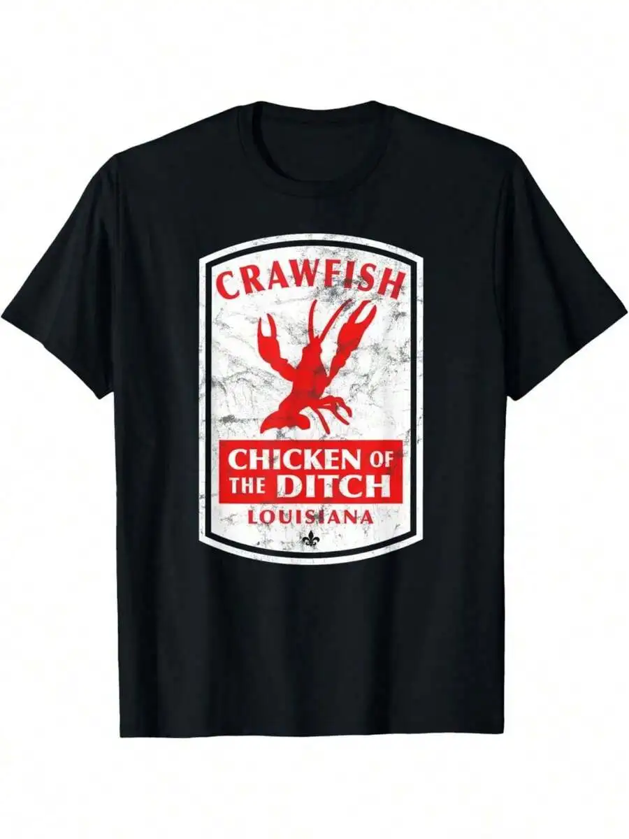 Crawfish Chicken Of The Ditch Cajun Style Mens T-Shirt 100% Cotton Short Sleeve Black
Crawfish Chicken Of The Ditch Cajun Style Mens T-Shirt 100% Cotton Short Sleeve Black