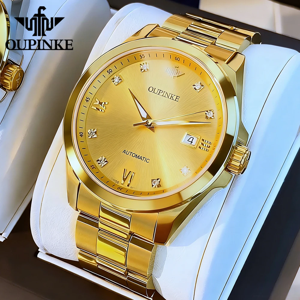 OUPINKE мужские часы золотые роскошные модные лучшие бренды оригинальные автоматические механические наручные часы из нержавеющей стали с сапфировым стеклом дата
OUPINKE мужские часы золотые роскошные модные лучшие бренды оригинальные автоматические механические наручные часы из нержавеющей стали с сапфировым стеклом дата