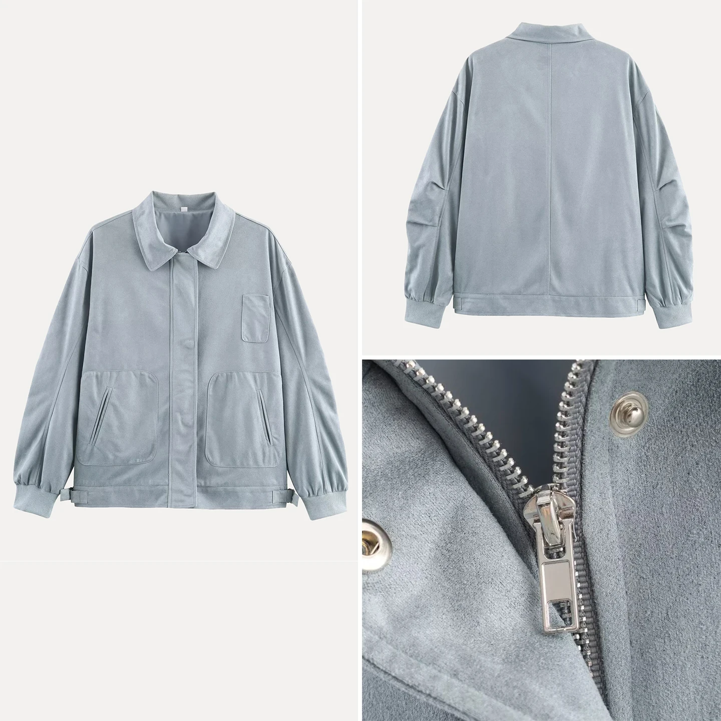 Замшевая куртка в стиле ретро, однотонная свободная женская верхняя одежда с лацканами, осень 2025 Faion, женская застежка-молния премиум-класса
Замшевая куртка в стиле ретро, однотонная свободная женская верхняя одежда с лацканами, осень 2025 Faion, женская застежка-молния премиум-класса