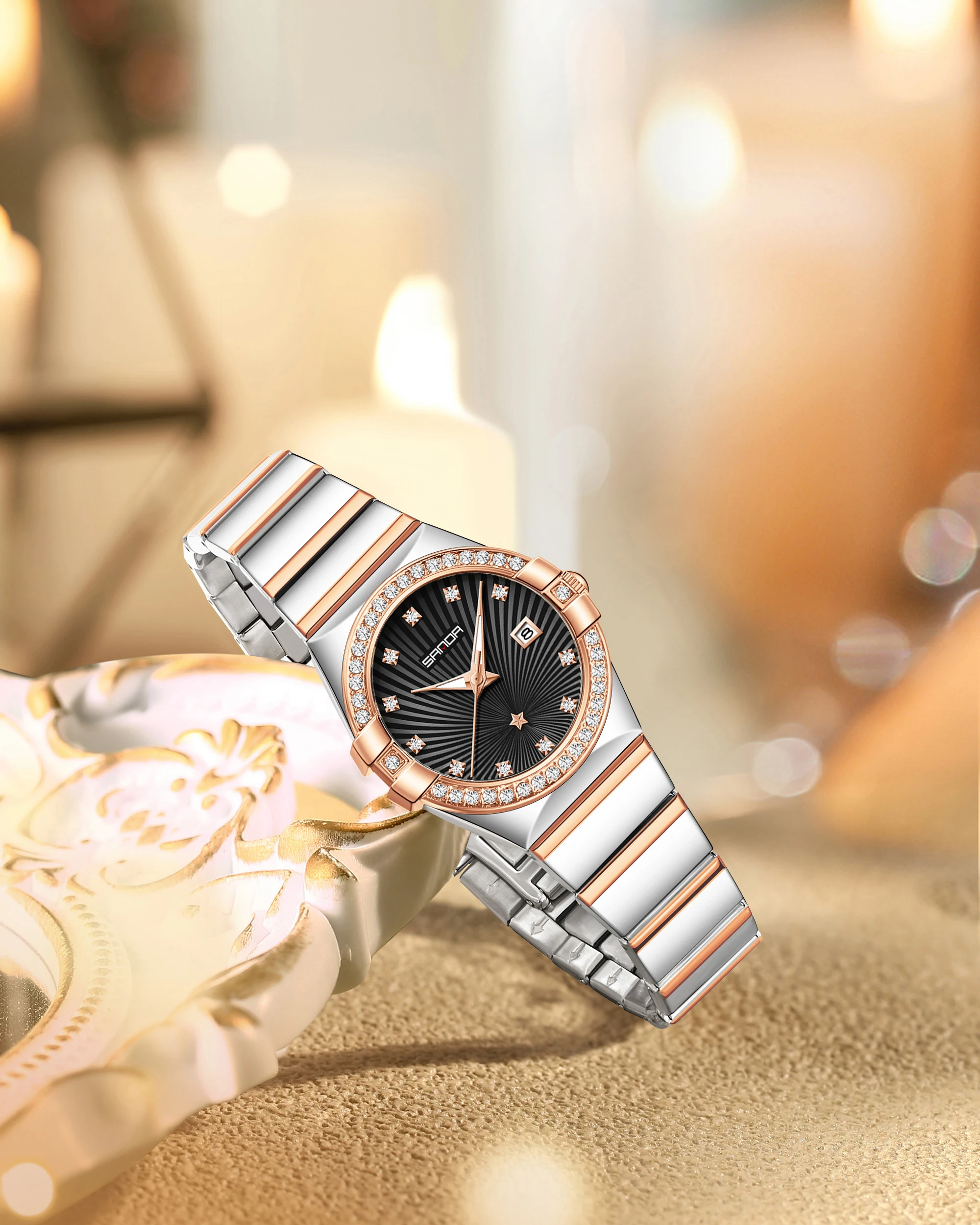 Fashion Sanda Top Brand 1147 Luxury Women's Quartz Watch With Mother Of Bell Dial Diamond Student Steel Strip 3atm Waterproof
Fashion Sanda Top Brand 1147 Luxury Women's Quartz Watch With Mother Of Bell Dial Diamond Student Steel Strip 3atm Waterproof