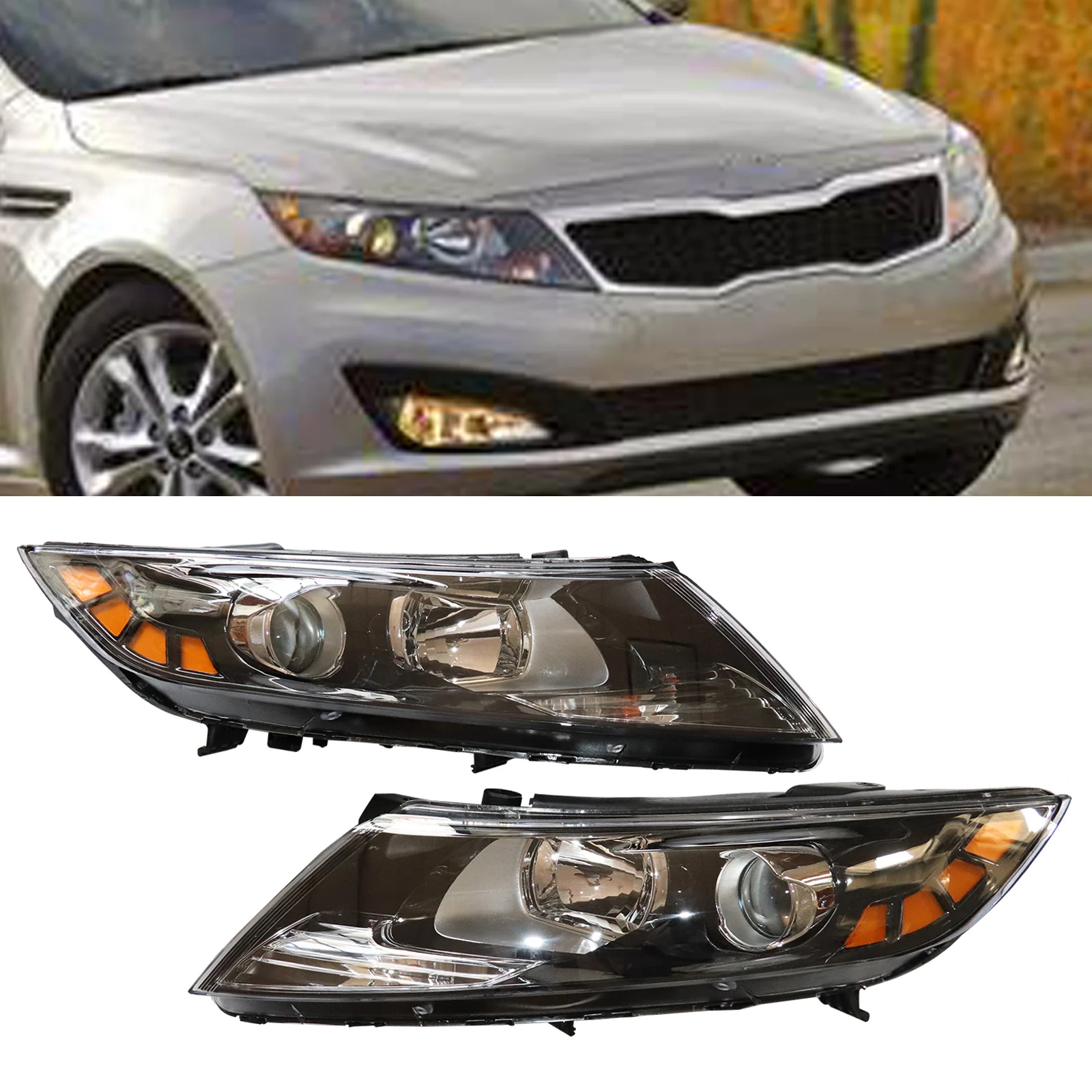 Kia Optima 2011-2013 Фара в сборе — прямая посадка, прозрачная линза, совместима с LX/EX/SX
Kia Optima 2011-2013 Фара в сборе — прямая посадка, прозрачная линза, совместима с LX/EX/SX