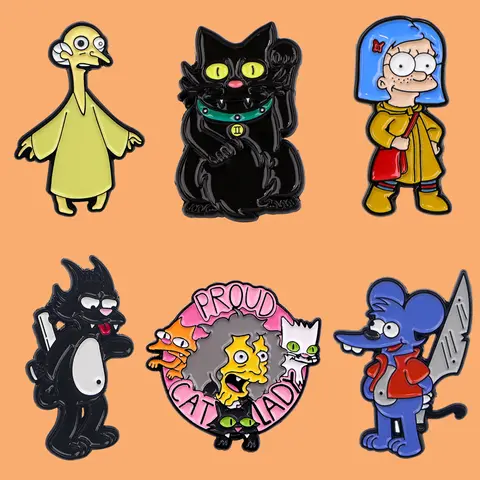 Funny Anime Movies Enamel Pins Cartoon Brooches Woman Men Backpack Accessories Bags Badge Fashion Lapel Jewelry Gift for Friends