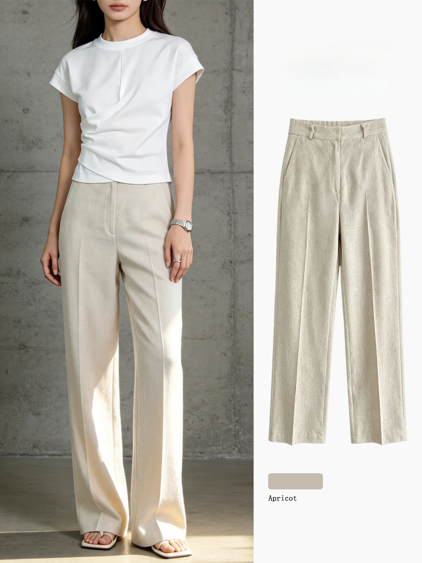 Cotton Linen Wide Leg Pants Women's Khaki High Waist Straight Cut Slimming Commute Casual Pants Summer Fashion Ladies
Cotton Linen Wide Leg Pants Women's Khaki High Waist Straight Cut Slimming Commute Casual Pants Summer Fashion Ladies