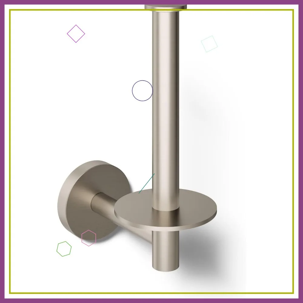 Vertical Toilet Paper Holder, Elate Design for Bathroom Wall Mount, Brushed Nickel Finish
Vertical Toilet Paper Holder, Elate Design for Bathroom Wall Mount, Brushed Nickel Finish
