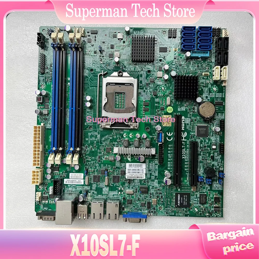 Server Motherboard E3-1200 v3/v4 4th Gen Core i3 DDR3 LGA1150 For Supermicro X10SL7-F
Server Motherboard E3-1200 v3/v4 4th Gen Core i3 DDR3 LGA1150 For Supermicro X10SL7-F