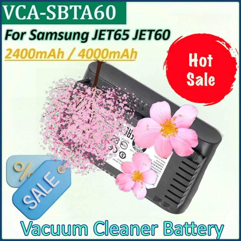 New VCA-SBTA60 Vacuum Cleaner Battery for Samsung Jet 60 Turbo Jet 75E Complete VS15A6031R5 VS15A6031R4 VS20B75ADR5 VS20B75ACR5 
New VCA-SBTA60 Vacuum Cleaner Battery for Samsung Jet 60 Turbo Jet 75E Complete VS15A6031R5 VS15A6031R4 VS20B75ADR5 VS20B75ACR5