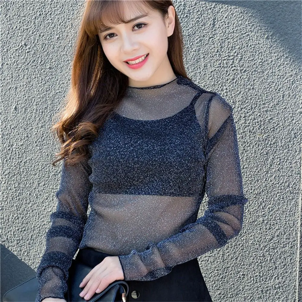 Fashion See-Through Lace T Shirt Mesh Fishnet Turtleneck Mesh Ladies Tops Sheer Black Floral Transparent T-shirt Women Girls
Fashion See-Through Lace T Shirt Mesh Fishnet Turtleneck Mesh Ladies Tops Sheer Black Floral Transparent T-shirt Women Girls