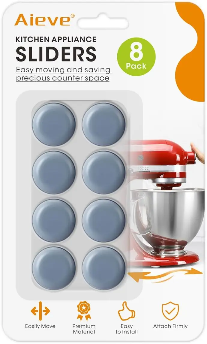 8 Pcs Appliance Sliders for Countertop, Self-Adhesive Caster Wheels Rollers, Kitchen Gadgets for Air Fryer Coffee Maker
8 Pcs Appliance Sliders for Countertop, Self-Adhesive Caster Wheels Rollers, Kitchen Gadgets for Air Fryer Coffee Maker
