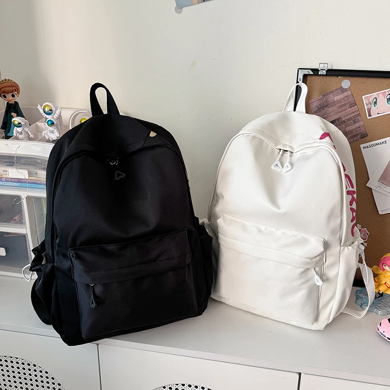 New Solid Color Women'S Waterproof Nylon Backpack Simple School Bag For Teenage Girl Shoulder Travel Bag School Backpack
New Solid Color Women'S Waterproof Nylon Backpack Simple School Bag For Teenage Girl Shoulder Travel Bag School Backpack