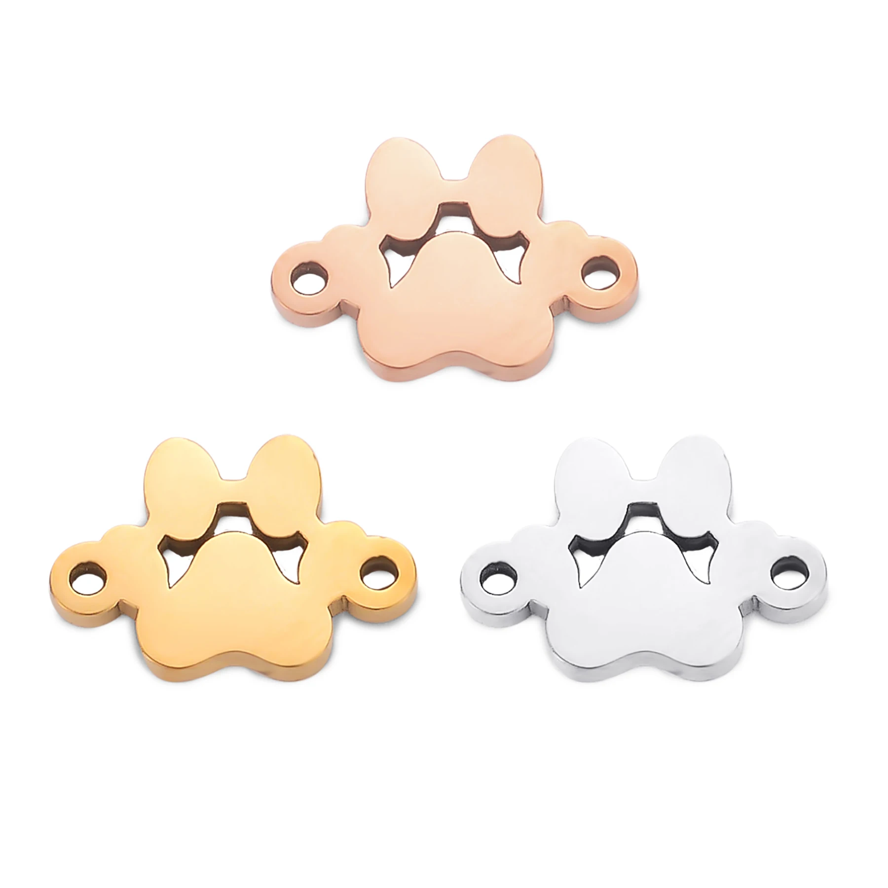 2Pcs Cute Pet Paw Charms Connector High Quality Stainless Steel Pendant for Making Bracelet Necklace Jewelry Accessories
2Pcs Cute Pet Paw Charms Connector High Quality Stainless Steel Pendant for Making Bracelet Necklace Jewelry Accessories