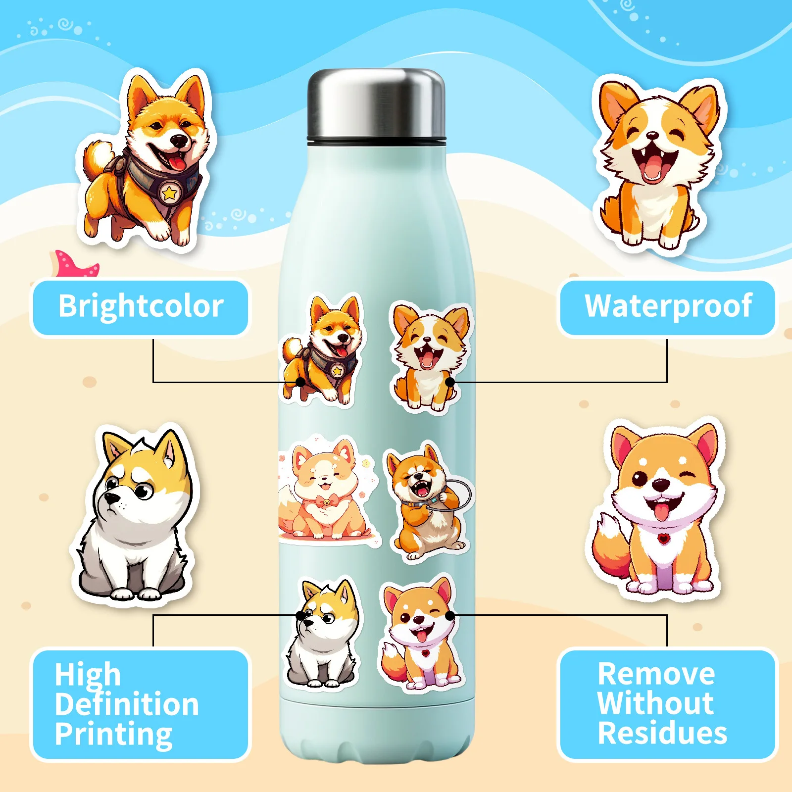 50 шт. наклеек с изображением шиба-ину, милые мультяшные стикеры с собаками, граффити с животными, для декора ноутбуков, гитар, автомобилей, велосипедов, скейтбордов, детских игрушек
50 шт. наклеек с изображением шиба-ину, милые мультяшные стикеры с собаками, граффити с животными, для декора ноутбуков, гитар, автомобилей, велосипедов, скейтбордов, детских игрушек