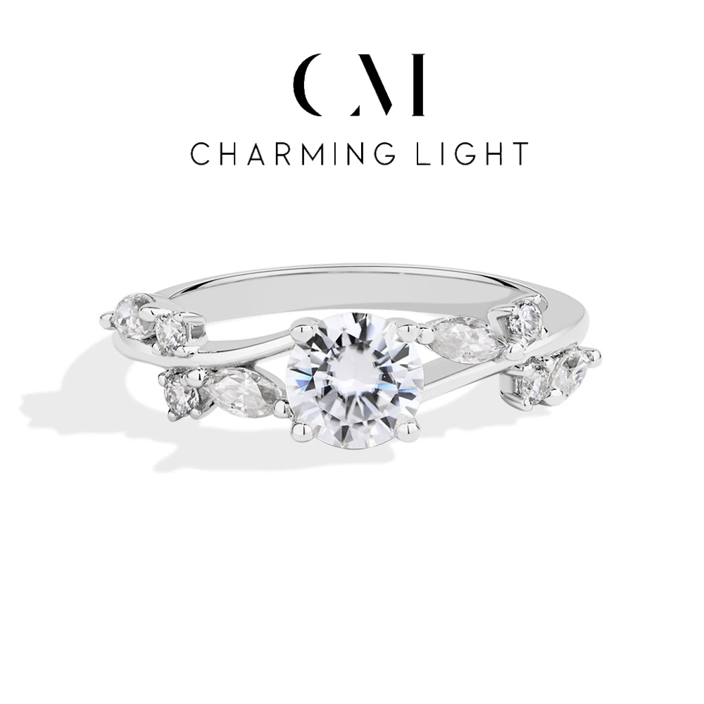 CHARMING Round Cut 0.8ct Moissanite Band Rings DVVS1 925 Sterling Silver Women's Jewelry Gift Engagement Rings With Certificated
CHARMING Round Cut 0.8ct Moissanite Band Rings DVVS1 925 Sterling Silver Women's Jewelry Gift Engagement Rings With Certificated