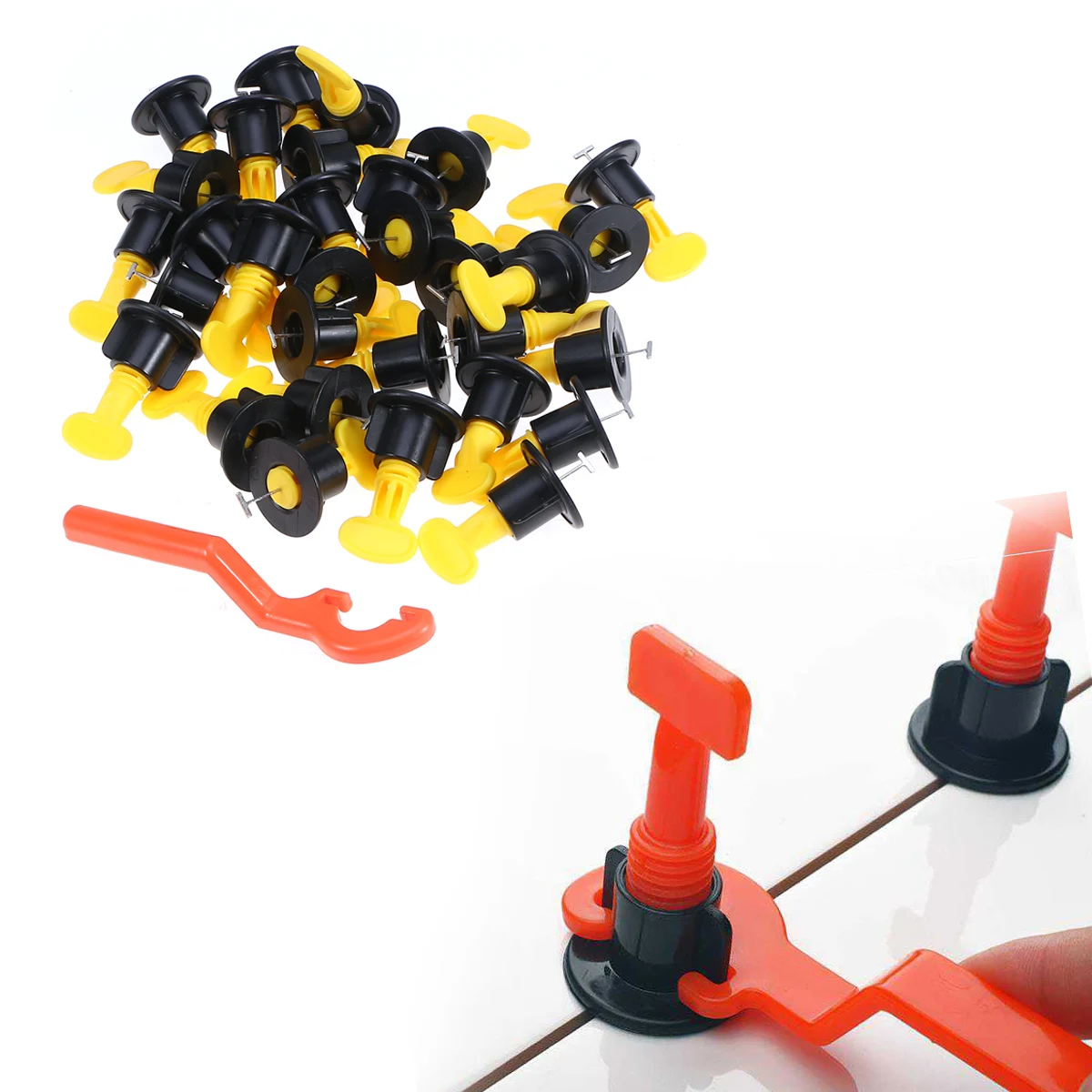 50 Sets Tile Leveler Alignment Spacer for Floor Wall Ceramic Spacers Professional Tools System Prevent Moving Cure
50 Sets Tile Leveler Alignment Spacer for Floor Wall Ceramic Spacers Professional Tools System Prevent Moving Cure