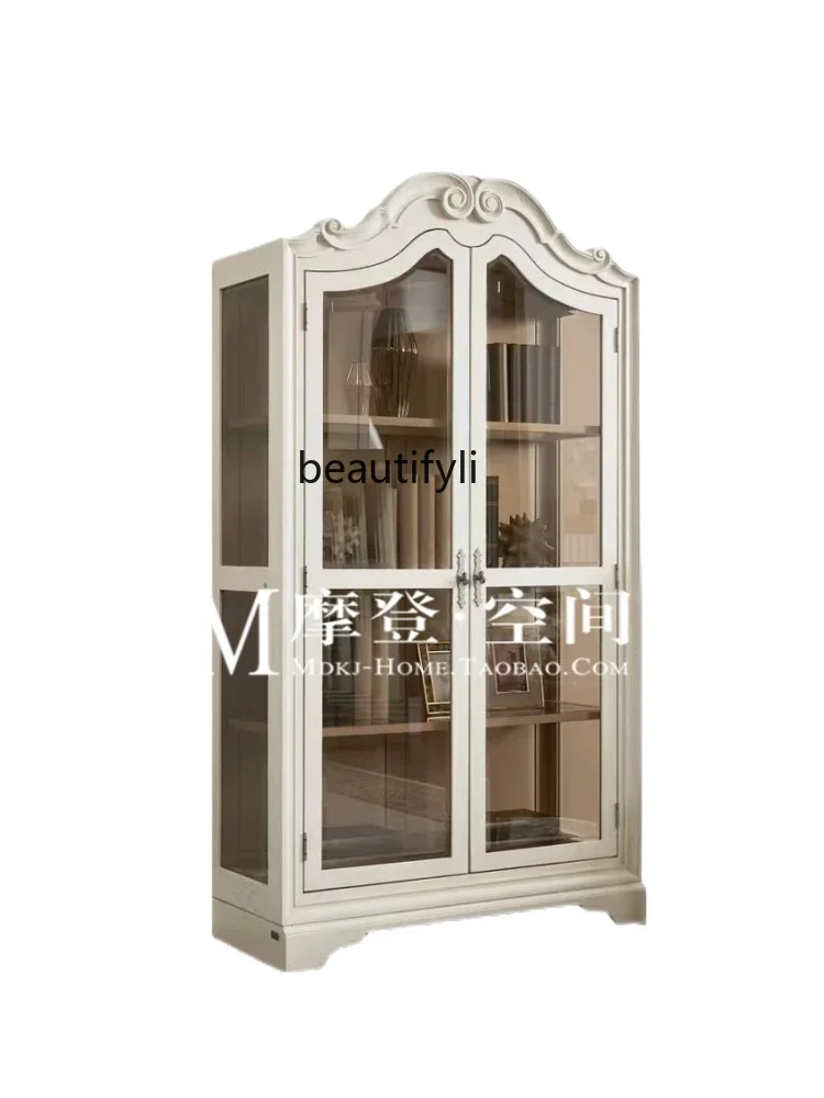 American Country North American Bookcase Glass Double Door Wine Cabinet Home Decorative Cabinet Arched Oak Vintage French
American Country North American Bookcase Glass Double Door Wine Cabinet Home Decorative Cabinet Arched Oak Vintage French