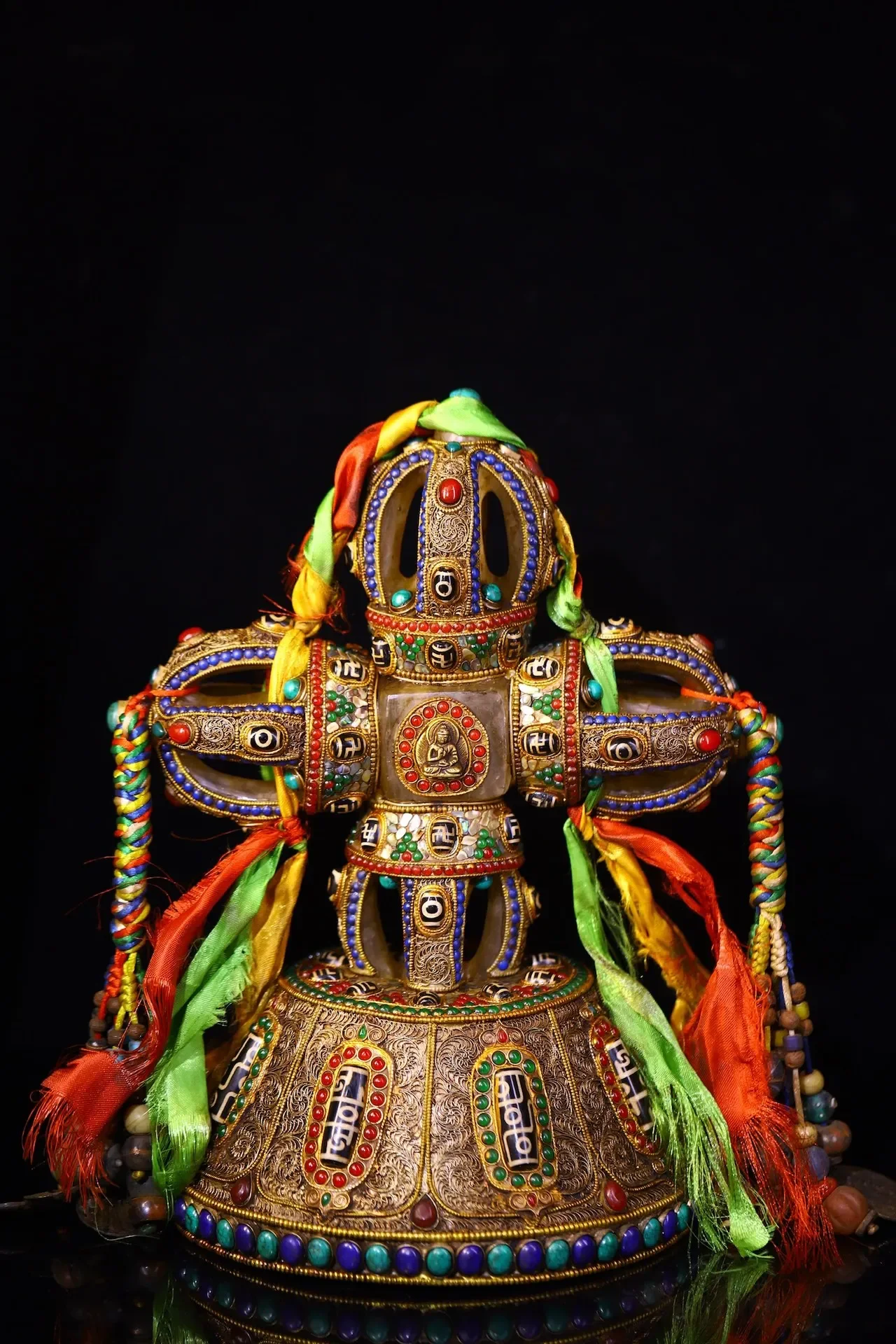 13"Tibetan Temple Collection Old Natural Crystal Mosaic Gem gZi Beads Cross Vajra Phurpa Base Amulet Worship Hall Town house
13"Tibetan Temple Collection Old Natural Crystal Mosaic Gem gZi Beads Cross Vajra Phurpa Base Amulet Worship Hall Town house