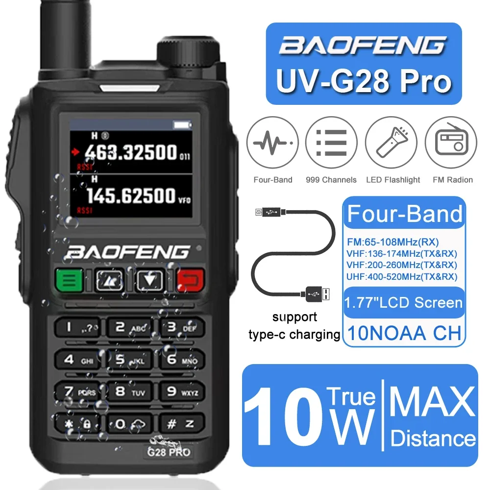 Baofeng UV-G28 PRO 10 Вт рация двухдиапазонная 136-174 400-520 МГц NOAA двусторонняя радиостанция дальнего действия обновленная радиолюбитель UV5R UV10R
Baofeng UV-G28 PRO 10 Вт рация двухдиапазонная 136-174 400-520 МГц NOAA двусторонняя радиостанция дальнего действия обновленная радиолюбитель UV5R UV10R