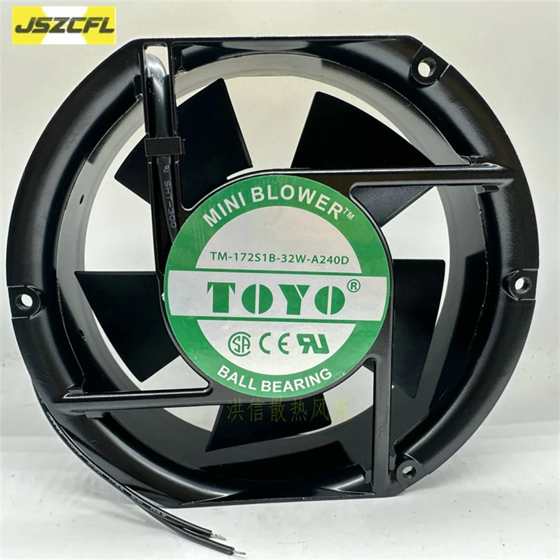 1PC FOR TOYO TM-172S1B-32W-A240D AC 220/240W 220V 172x172x51mm 2-Wire Cooling Fan
1PC FOR TOYO TM-172S1B-32W-A240D AC 220/240W 220V 172x172x51mm 2-Wire Cooling Fan