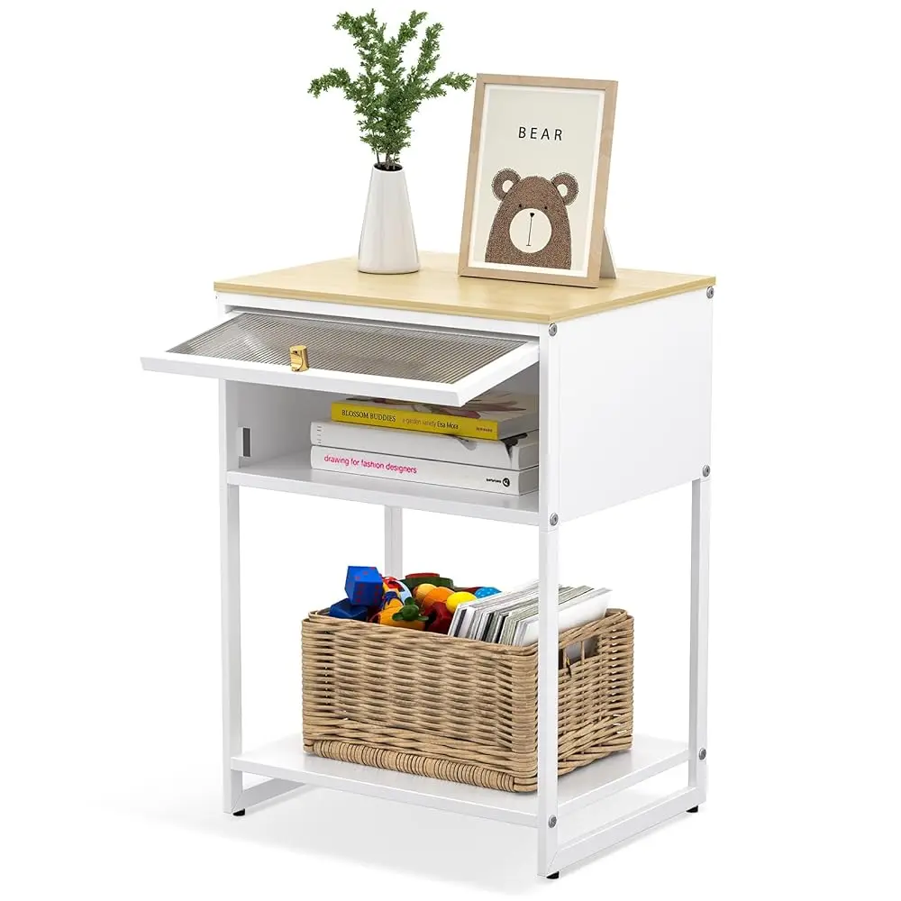 White Nightstand, End Table With Cute Storage For Bedroom Furniture,Bed Side Table For Kids Nightstand,Bedside Table For Girls
White Nightstand, End Table With Cute Storage For Bedroom Furniture,Bed Side Table For Kids Nightstand,Bedside Table For Girls