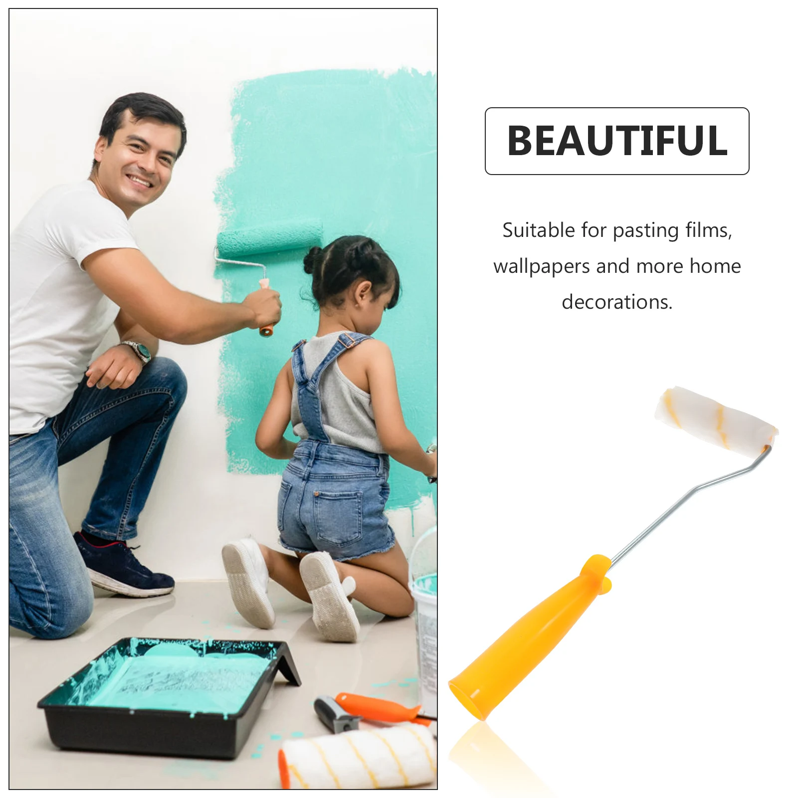 4 Inch Multifunction DIY Wall Paint Roller Brush Set Roller Paint Brush Handle Tool for Home Office Room (Handle Color for
4 Inch Multifunction DIY Wall Paint Roller Brush Set Roller Paint Brush Handle Tool for Home Office Room (Handle Color for