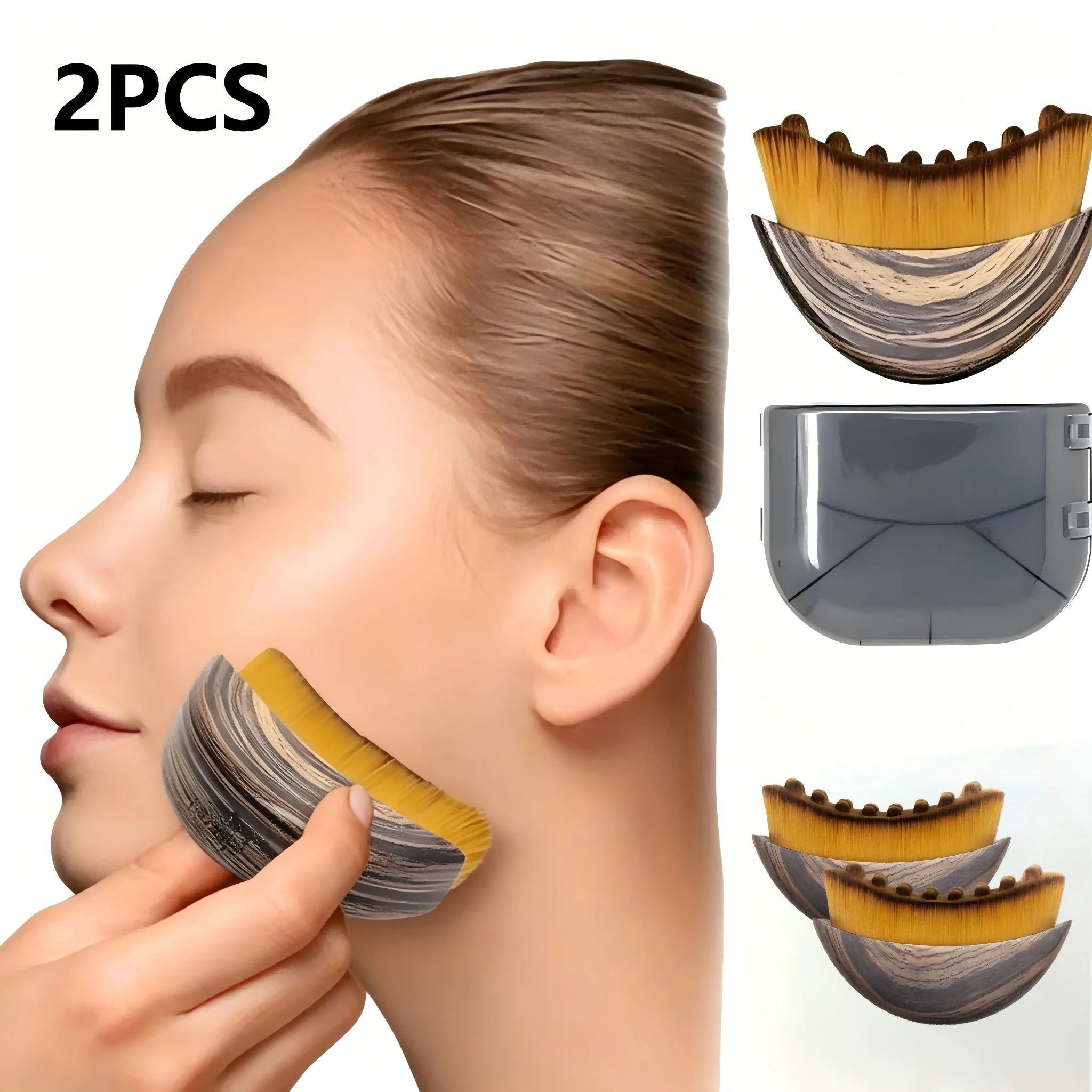 2PCS Lymphatic Contour Face Brush, Lymphatic Drainage Massager Facial Sculpting Tool for Face, Neck and Chin
2PCS Lymphatic Contour Face Brush, Lymphatic Drainage Massager Facial Sculpting Tool for Face, Neck and Chin