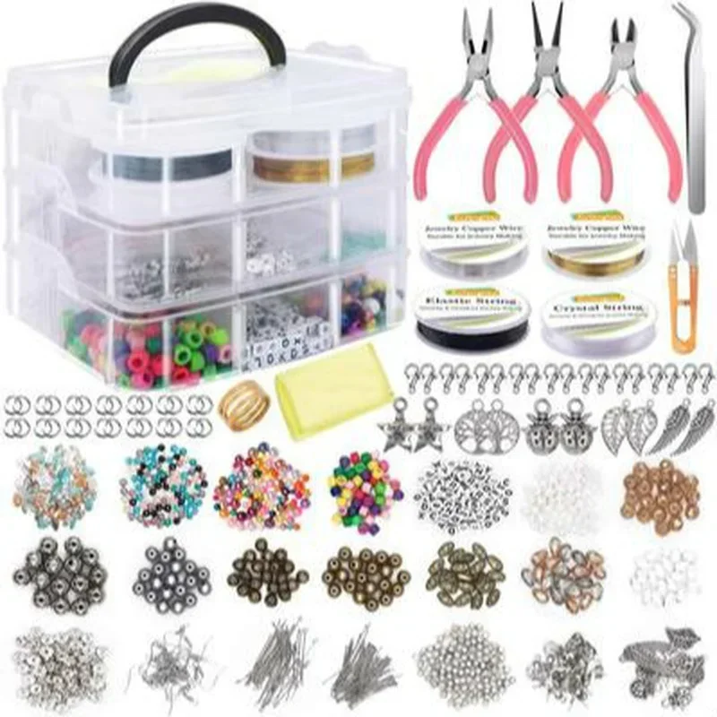 1Set Jewelry Making Supplies Kit Jewelry Making Tools Kit Includes Beads Wire for Bracelet Pearl Beads Spacer Jewelry Plier
1Set Jewelry Making Supplies Kit Jewelry Making Tools Kit Includes Beads Wire for Bracelet Pearl Beads Spacer Jewelry Plier