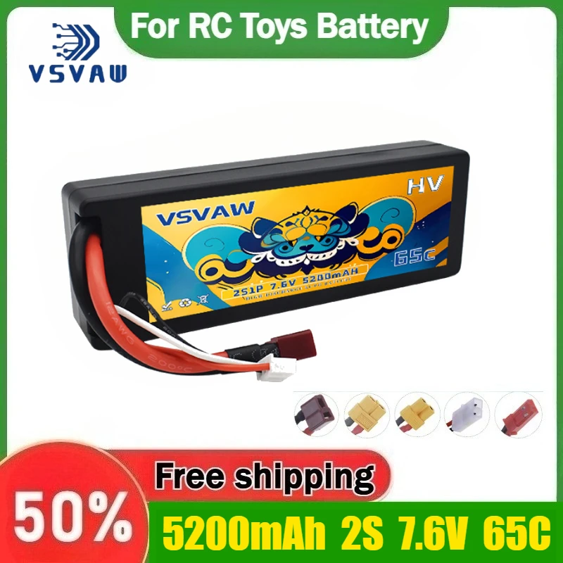 【Улучшенная версия】 Аккумулятор LiPo VSVAW 5200 мАч 2S 7.6В 65C для радиоуправляемых моделей автомобилей, лодок, грузовиков, самолетов, аккумулятор в прочном корпусе
【Улучшенная версия】 Аккумулятор LiPo VSVAW 5200 мАч 2S 7.6В 65C для радиоуправляемых моделей автомобилей, лодок, грузовиков, самолетов, аккумулятор в прочном корпусе