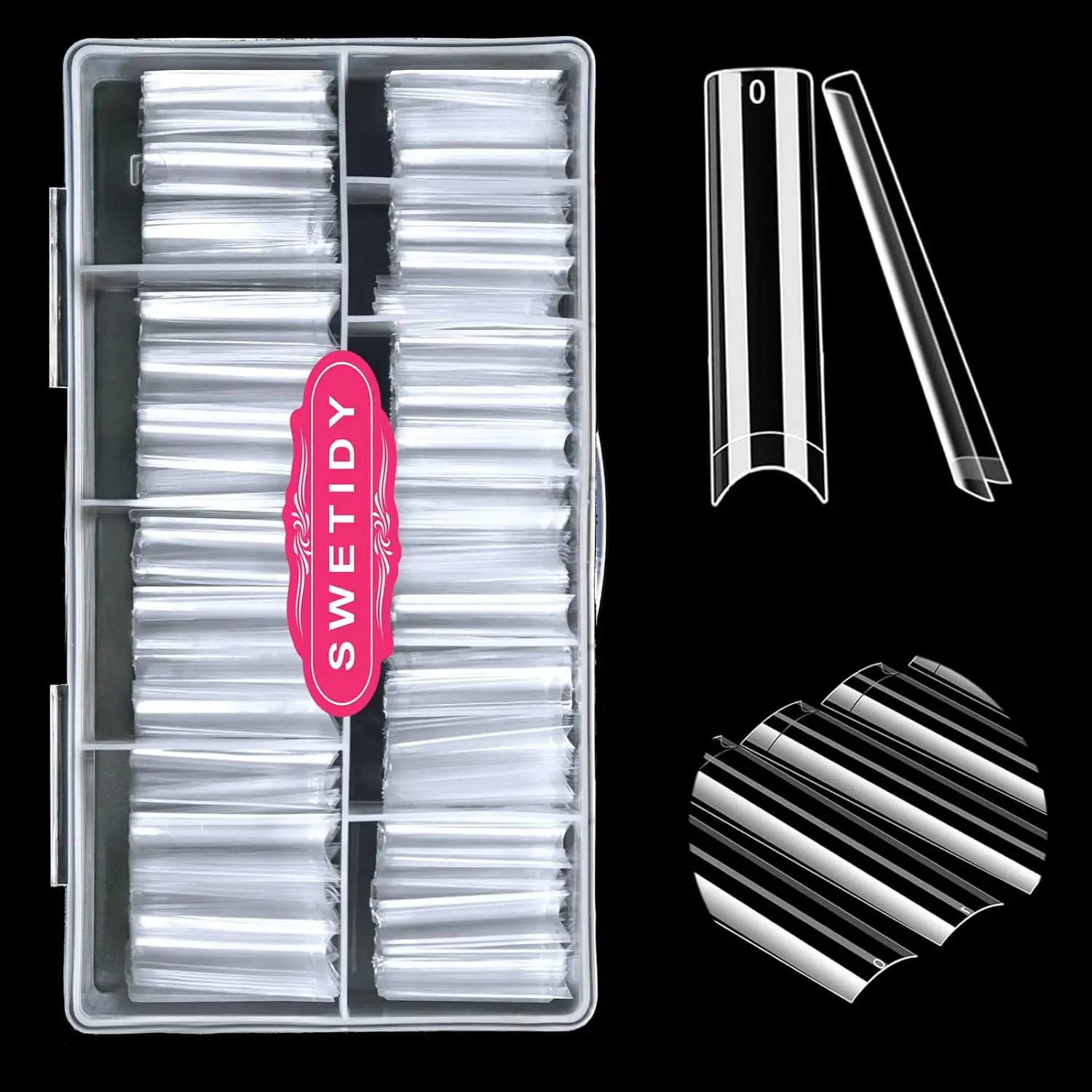 500Pcs XXL Extra Long Square Flat Nail Tips, No C Curve Acrylic Clear Straight Tapered Half Cover for Salon & DIY
500Pcs XXL Extra Long Square Flat Nail Tips, No C Curve Acrylic Clear Straight Tapered Half Cover for Salon & DIY